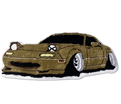 Alfombra de Área con Forma de Coche – Lavable a Máquina