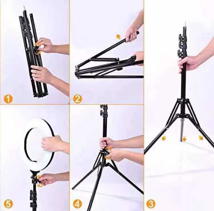 2m Foldable Light Stand for Mobile Live Streaming