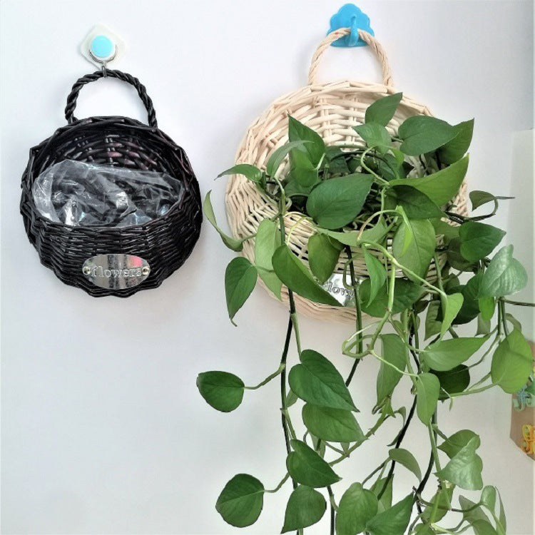 Cesta Colgante Tejida para Macetas como Decoración Mural