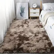 Alfombra suave de tie dye para dormitorio y salón