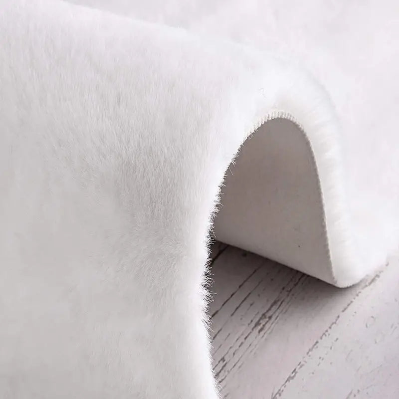 1 pieza de alfombra fellica de pelaje sintético para dormitorio