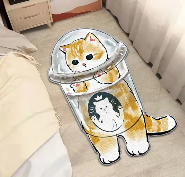 Alfombra de Felpa de Gato Adorable