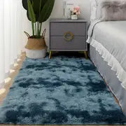 Alfombra suave de tie dye para dormitorio y salón