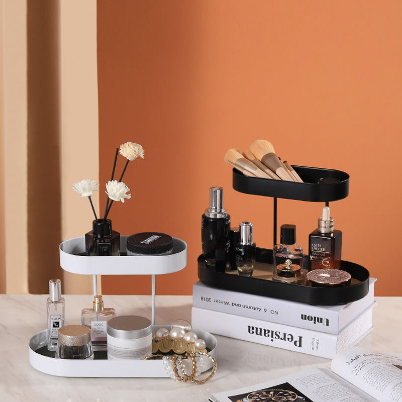 Bandeja de Almacenamiento de Llaves de Doble Capa de Lujo Moderno para Dormitorio