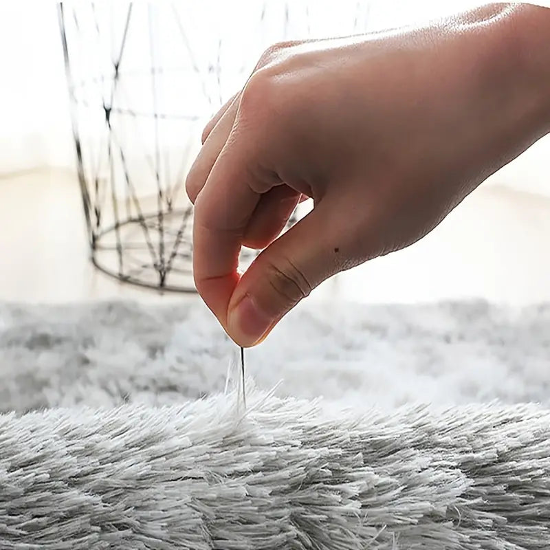 Alfombra Redonda Gradiente - Alfombra Suave de Felpa para el Hogar