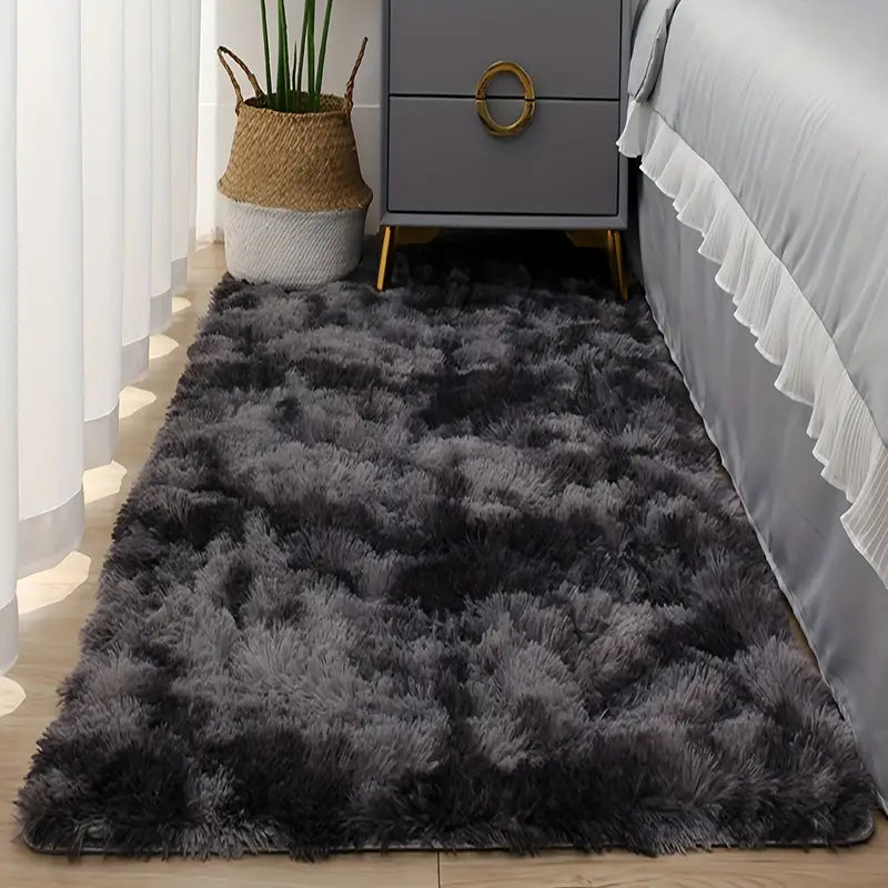 Alfombra suave de tie dye para dormitorio y salón