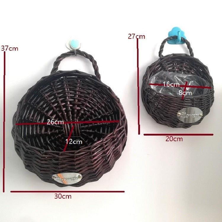 Cesta Colgante Tejida para Macetas como Decoración Mural
