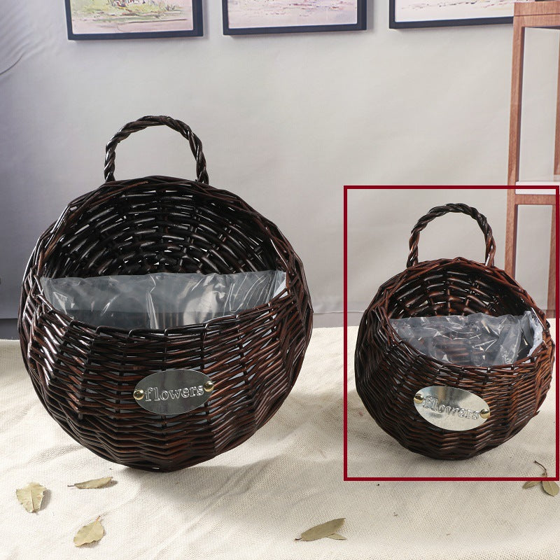 Cesta Colgante Tejida para Macetas como Decoración Mural