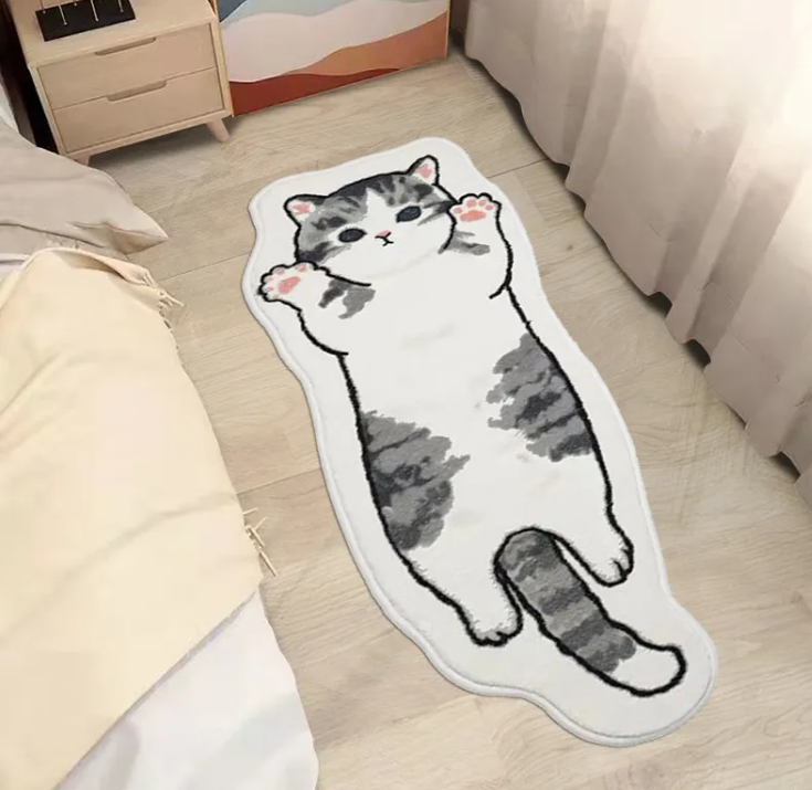 Alfombra de Felpa de Gato Adorable
