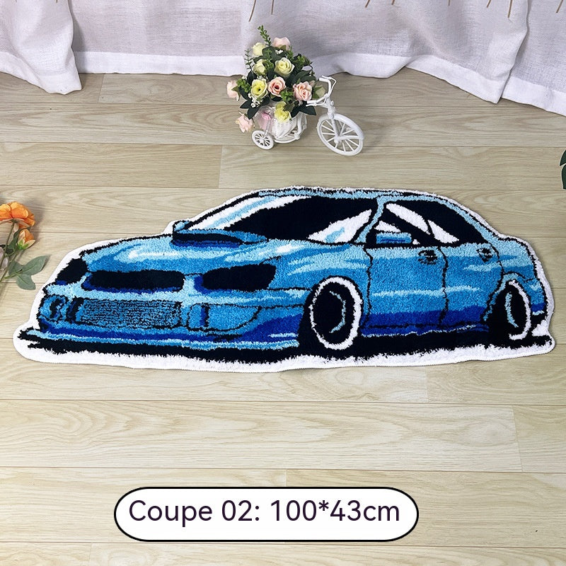Alfombra de Área con Forma de Coche – Lavable a Máquina